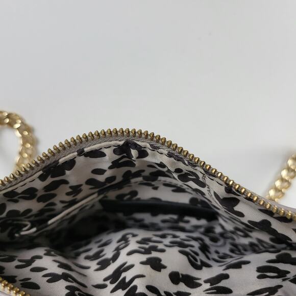 Rebecca Minkoff Womens Mini Mac Crossbody Bag Gray Leather Chain Strap Purse - Picture 11 of 16